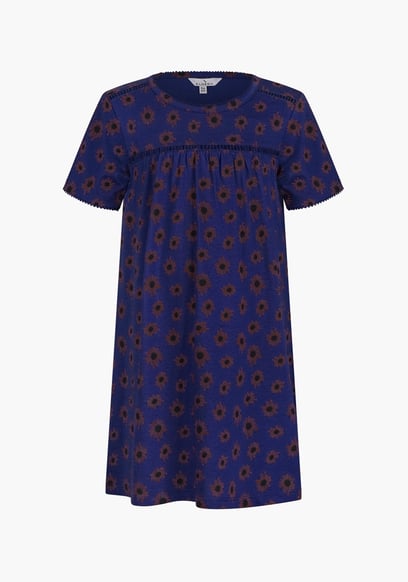Girls Lace Details Sunflower Print Dress  (5yrs - 11yrs)