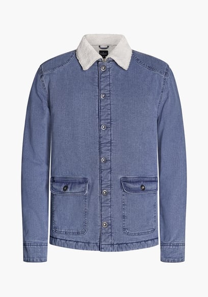 Men's Borg Lined Denim Tucker Jacket