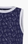 Contrast Neck Pencil Printed Boys Vest (6yrs-11yrs)