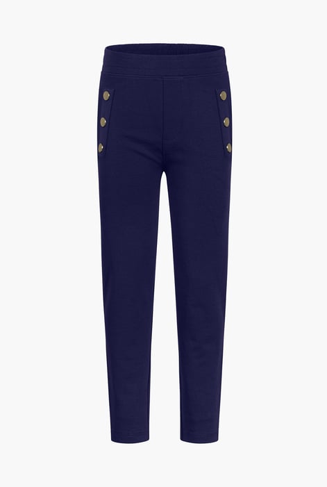 Girl's Deep Blue Button Details Leggings (5yrs - 11yrs)