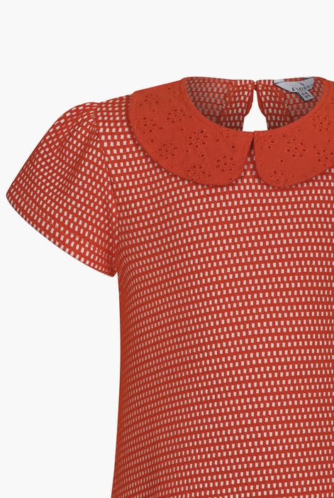 Girl's Red Peter Pan Collar Jersey Dress (5/6yrs - 10/11yrs)