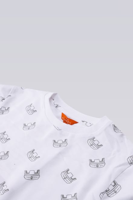 Boys Crown Printed T-shirt ( 12/18mths-7yrs)