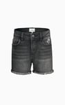 Girls Frayed Hem Embroidered Shorts(2/3yrs-8/9yrs)