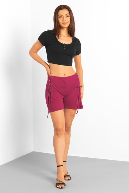 Draw Cord Details Boxy Shorts