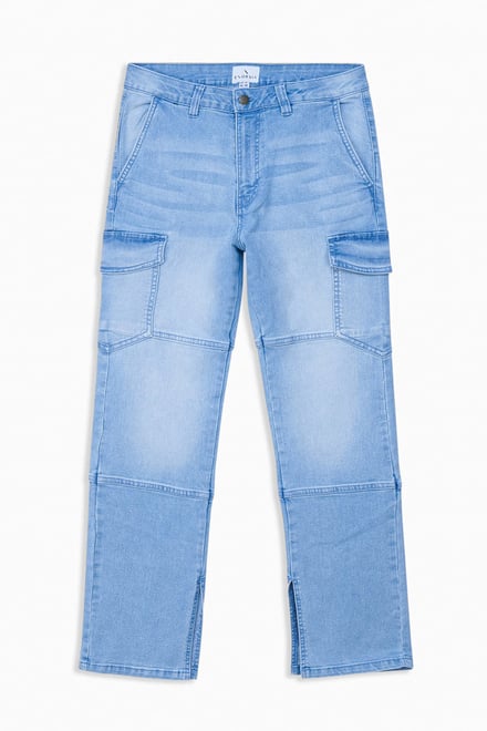 Relaxed Utility Side Slit Jeans