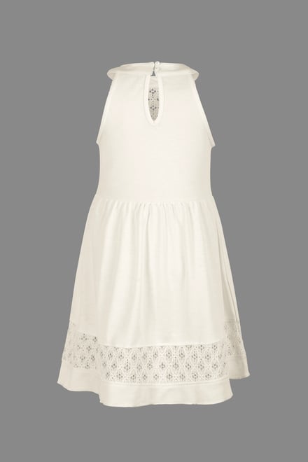 Girls Halter Neck Lace Trim Jersey Dress (5/6yrs - 10/11yrs)