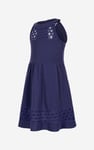 Girls Halter Neck Lace Trim Jersey Dress (5/6yrs - 10/11yrs)