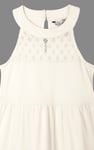 Girls Halter Neck Lace Trim Jersey Dress (5/6yrs - 10/11yrs)