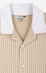 Boys Striped Jersey Seersucker Shirt (6yrs-11yrs)