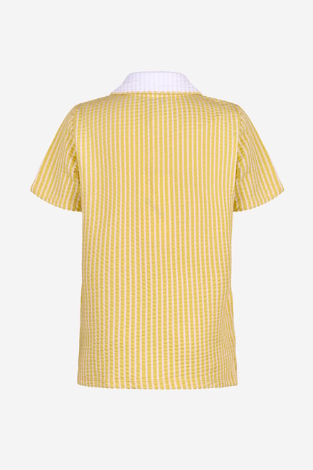 Boys Striped Jersey Seersucker Shirt (6yrs-11yrs)