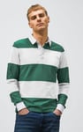 Colour Block Woven Collar L/S Polo Shirt