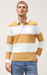 Colour Block Woven Collar L/S Polo Shirt