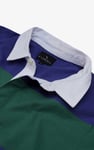 Colour Block Woven Collar L/S Polo Shirt