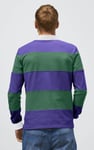 Colour Block Woven Collar L/S Polo Shirt