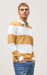 Colour Block Woven Collar L/S Polo Shirt