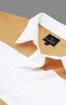 Colour Block Woven Collar L/S Polo Shirt
