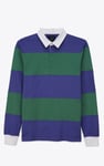 Colour Block Woven Collar L/S Polo Shirt