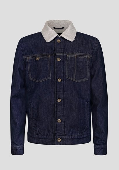Men's Borg Lined 100% Cotton Denim Jacket