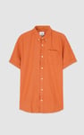 Mens Cotton Linen Roll-Up Sleeve Shirt