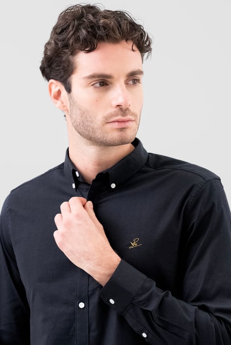 Black Enorsia Signature Slim Fit Oxford Shirt