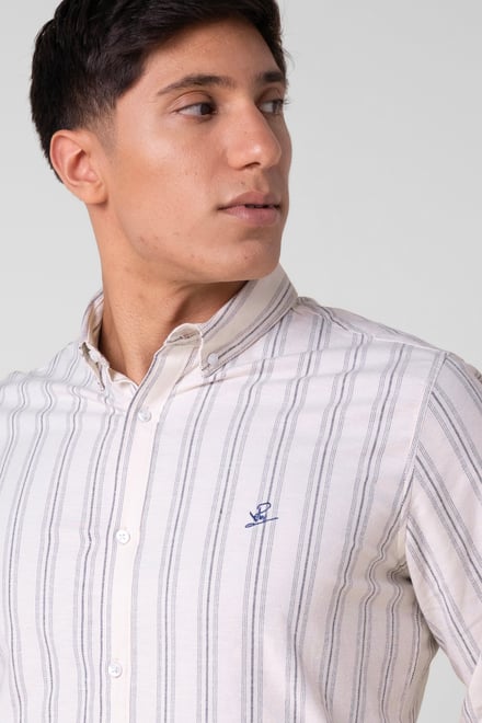 Mens Stripe Long Sleeve Shirt