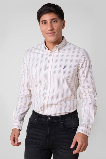 Mens Stripe Long Sleeve Shirt