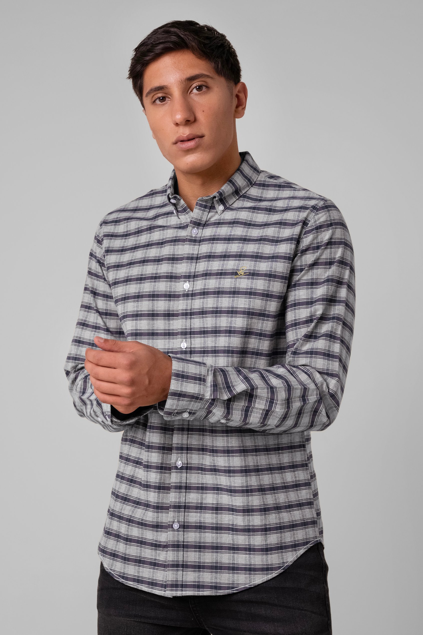 Enorsia Men's Multicoloured Classic Regular Fit Check Shirt - Uk Xxl