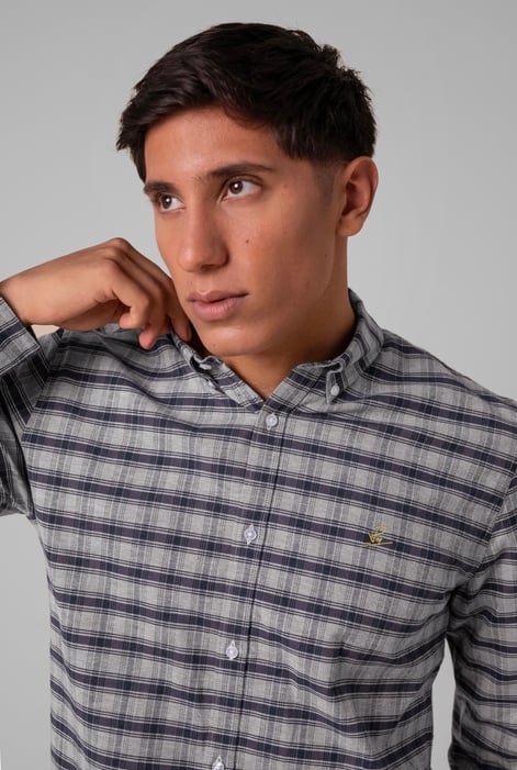 Mens Multicoloured Classic Regular Fit Check Shirt