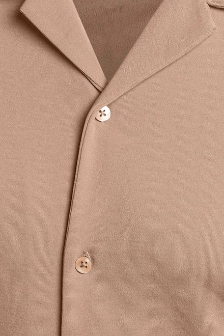 Mens Revere Collar Short Sleeve Jersey Shirt