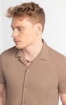 Mens Revere Collar Short Sleeve Jersey Shirt