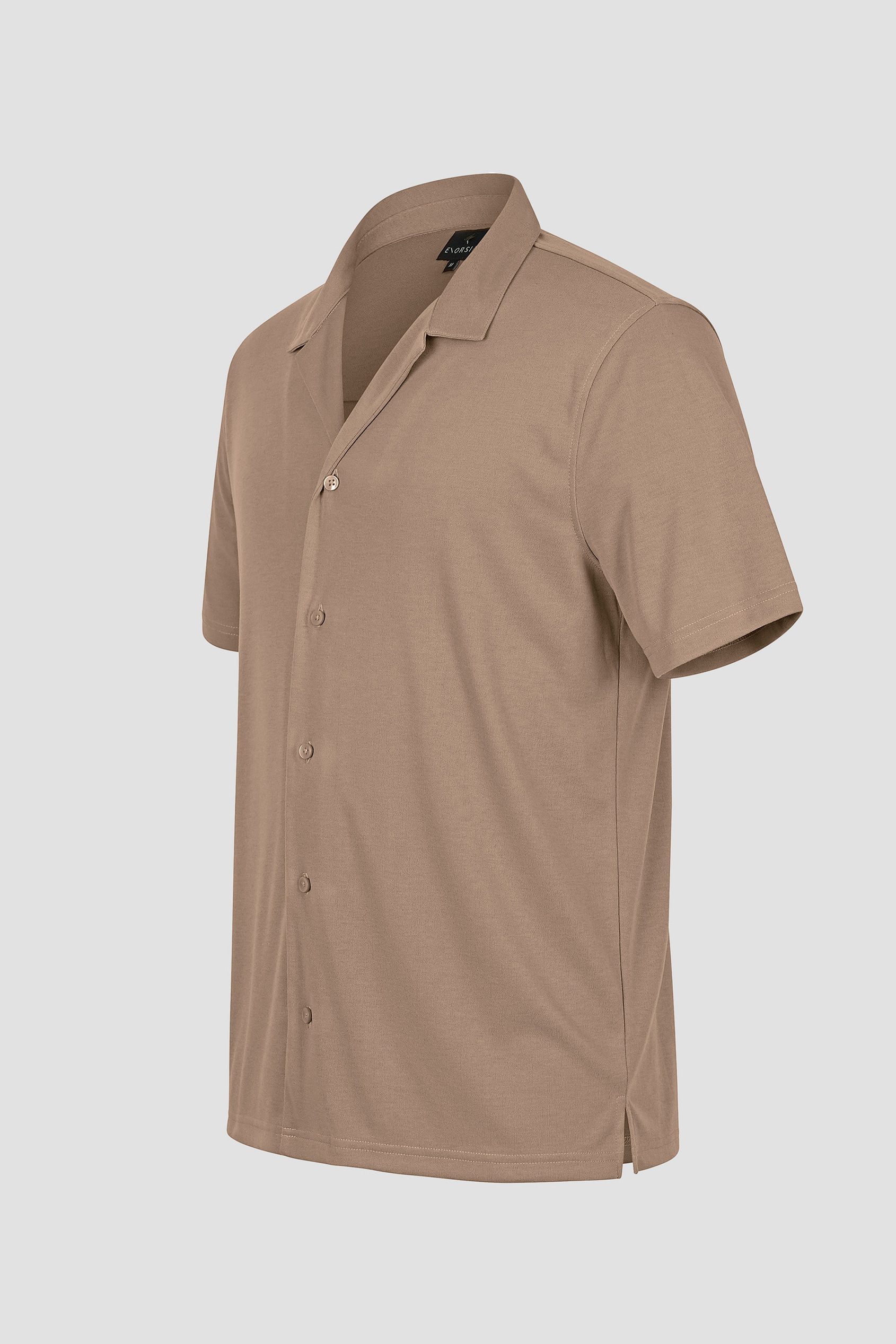 Mens Revere Collar Short Sleeve Jersey Shirt