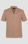 Mens Revere Collar Short Sleeve Jersey Shirt