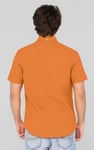 Solid Linen Blend Short Sleeve Shirt