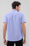 Solid Linen Blend Short Sleeve Shirt