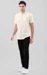 Solid Linen Blend Short Sleeve Shirt