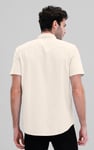 Solid Linen Blend Short Sleeve Shirt