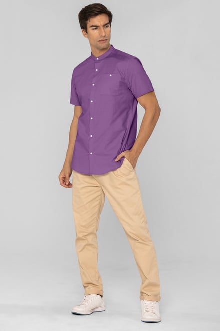 Men’s Cotton Short Sleeve Oxford Shirt | Enorsia