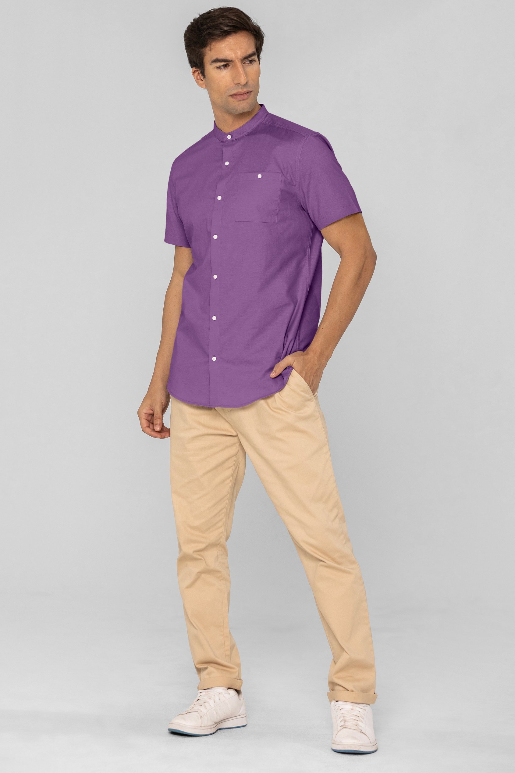 Men’s Cotton Short Sleeve Oxford Shirt | Enorsia