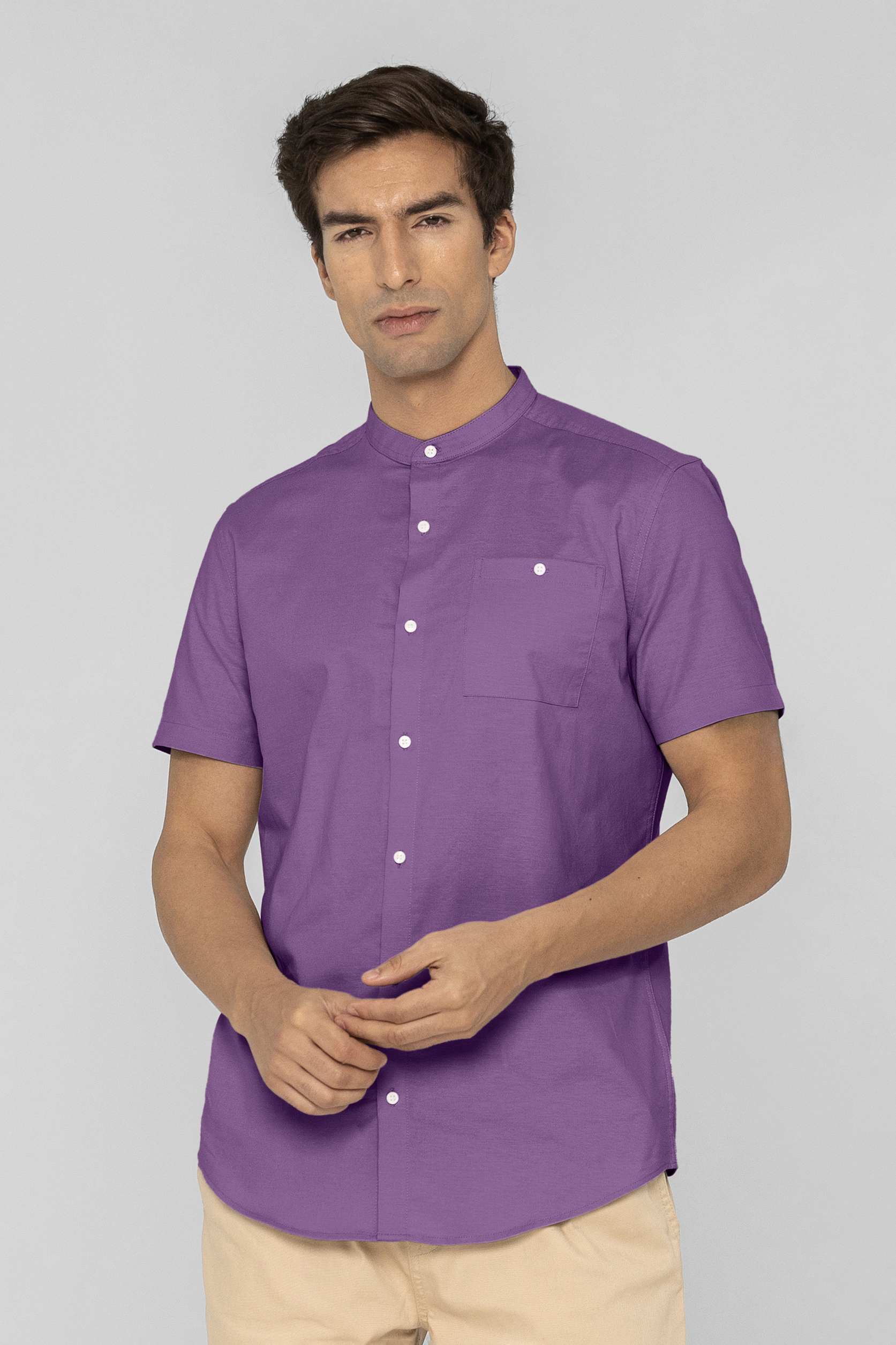 Men’s Cotton Short Sleeve Oxford Shirt | Enorsia