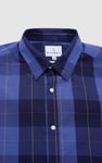 Yellow Blue Check Short Sleeve Casual Shirt