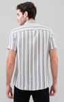 Smoke Stripe Kent Collar Short Sleeve Shirt
