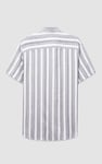 Smoke Stripe Kent Collar Short Sleeve Shirt