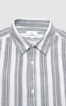 Smoke Stripe Kent Collar Short Sleeve Shirt