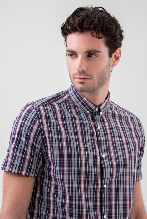 Navy Button Down Short Sleeve Shirt
