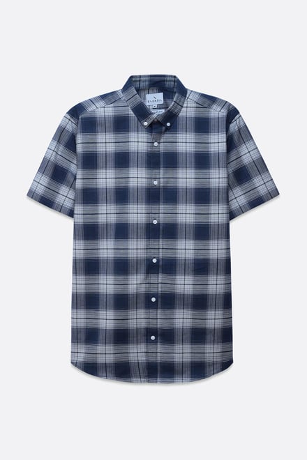 Check Short Sleeve Oxford Shirt
