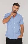 Mens Solid Short Sleeve Shirt