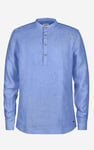 Band Collar Linen Shirt