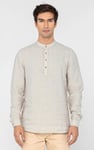 Band Collar Linen Shirt