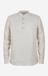 Band Collar Linen Shirt