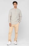 Band Collar Linen Shirt